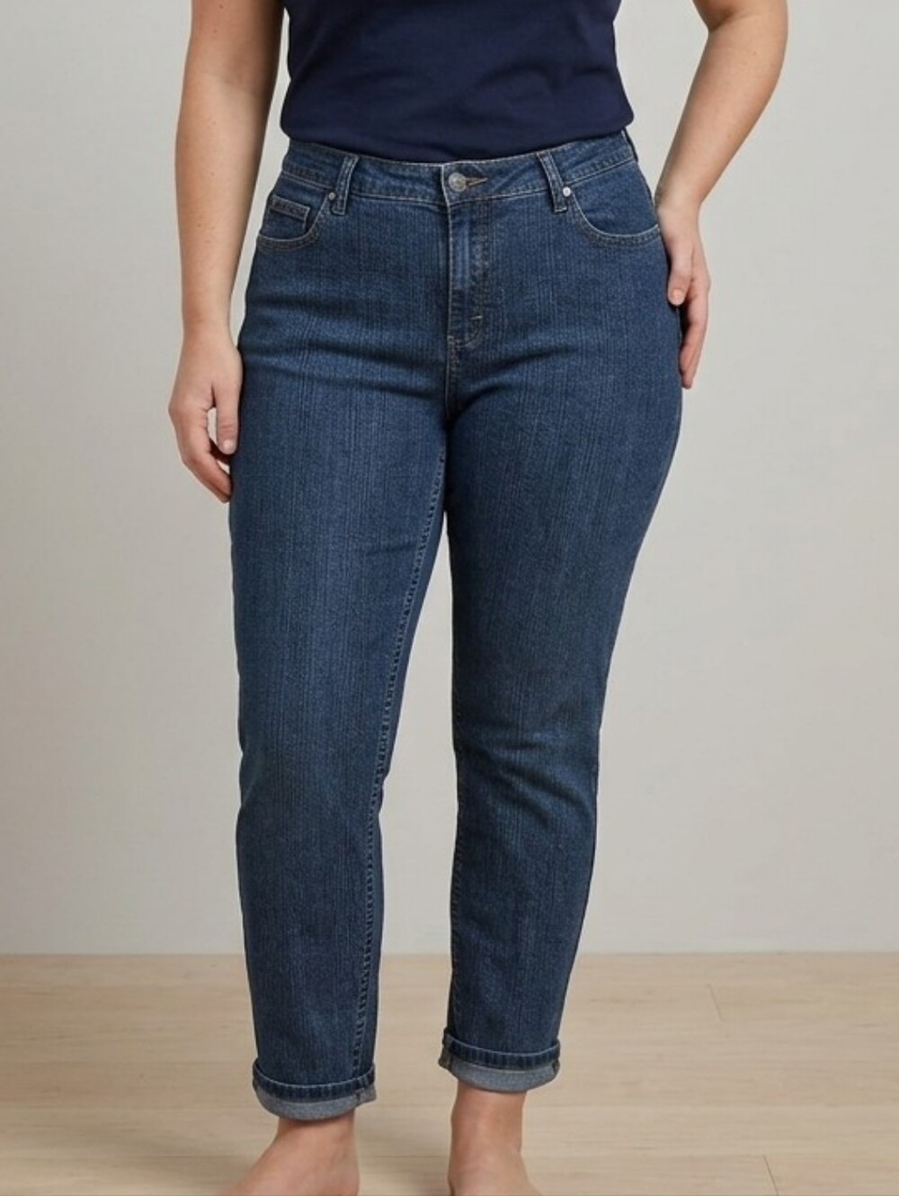 Lee Riders Womens Stretch Denim Original Blue Jeans 18W Petite